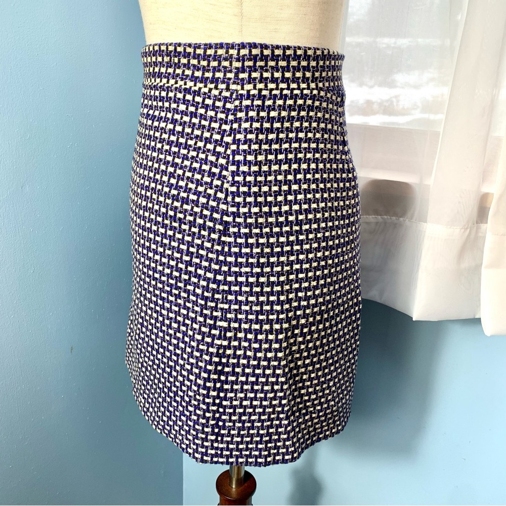 J. Crew Metallic Tweed Postage Stamp Mini Skirt - Picture 8 of 9